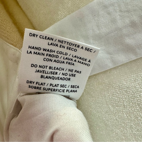 NEW NAADAM Cashmere Mixed Media Tie Back Pullover Sweater Shell Tan Small NWT - Picture 6 of 10